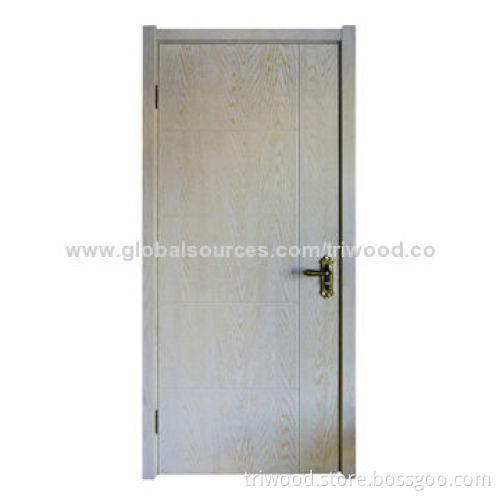 Flush Door with Timber Material and Natural Wood Veneer with Eco-friendly Lacquer
